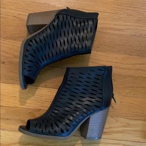 2 for $15 Caged Heeled Open-Toe Booties